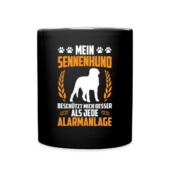 Chien de montagne mieux que l’alarme Bouvier suisse - Mug uni - noir - Devant