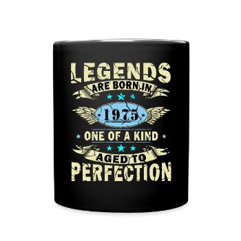 Legend since 1975 Born 1975 Birthday 1975 - Full Colour Mug - black - Front
