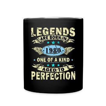 Geburtstag 1980 Limited Edition 1980 geboren sind - Tasse einfarbig - Schwarz - Vorne