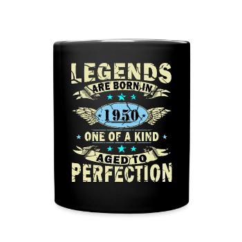 Geburtstagsgeschenk 1950 Jahrgang 1950 Retro 1950 - Tasse einfarbig - Schwarz - Vorne
