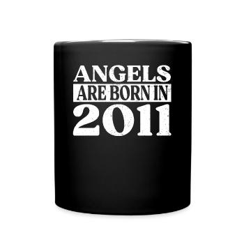Ange né en 2011 Anniversaire - Mug uni - noir - Devant