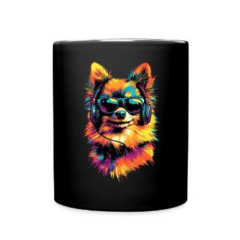 Pomeranian Pomeranian Pom Sweet German Spitz - Full Colour Mug - black - Front