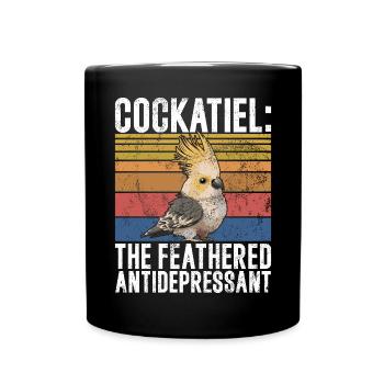 Cockatiel Gifts - Tasse einfarbig - Schwarz - Vorne