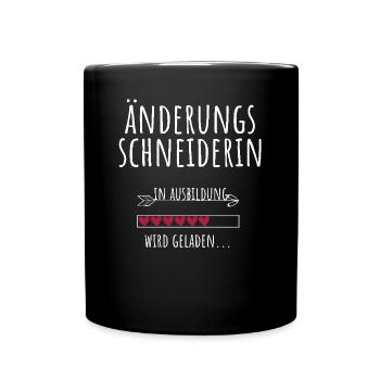Änderungsschneiderin Ausbildung Beruf Geschenk - Tasse einfarbig - Schwarz - Vorne