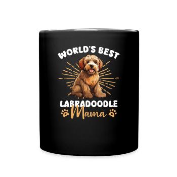Labradoodle Groovy Labradoodle Mom - Full Colour Mug - black - Front