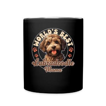 Labradoodle Groovy Labradoodle Mama - Tasse einfarbig - Schwarz - Vorne