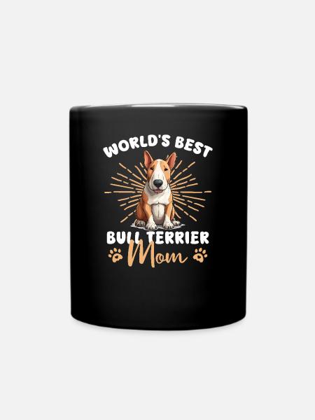 Bullterrier Groovy Bull Terrier Maman - Mug uni - noir