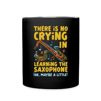 Saxophone Il n’y a pas de pleurs - Mug uni - noir - Devant