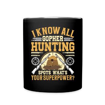 Murmeltier, Jäger, Jagd - Tasse einfarbig - Schwarz - Vorne
