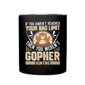 Marmotte, Chasseur, Chasse - Mug uni - noir - Devant