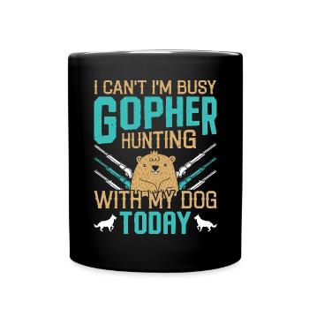 Marmotte, Chasseur, Chasse - Mug uni - noir - Devant