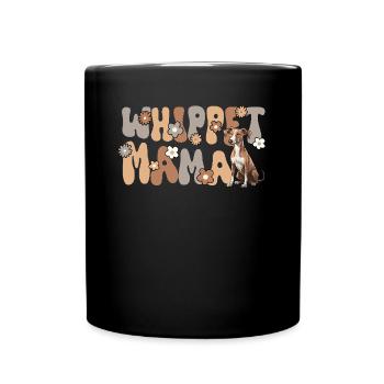Whippet Groovy Whippet Mom - Full Colour Mug - black - Front