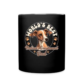 Italienisches Windspiel Italian Greyhound Dad - Full Colour Mug - black - Front