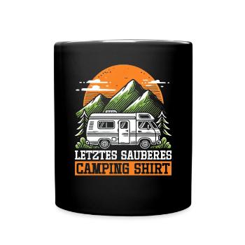 Camper Caravan Campfire Camping holiday - Full Colour Mug - black - Front