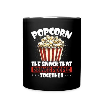 Popcorn : la collation qui rassemble les gens - Mug uni - noir - Devant