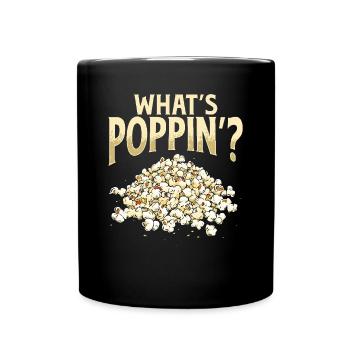 What's Poppin'? Popcorn - Full Colour Mug - black - Front