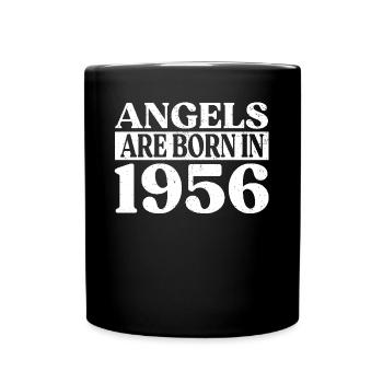 Anges nés en 1956 Anniversaire - Mug uni - noir - Devant