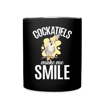 Cockatiel Gifts - Tasse einfarbig - Schwarz - Vorne