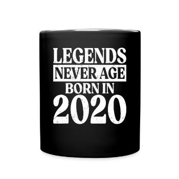Les légendes ne vieillissent jamais Anniversaire 2020 - Mug uni - noir - Devant