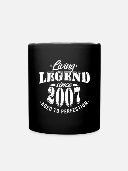 Geburtstag Legende 2007 Perfektion - Tasse einfarbig - Schwarz