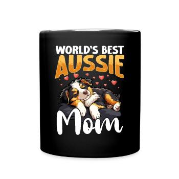 Berger Australien Chien Aussie Mama - Mug uni - noir - Devant