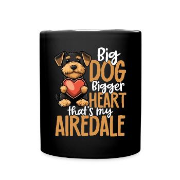 Airedale Terrier Dog Airedale Love - Full Colour Mug - black - Front
