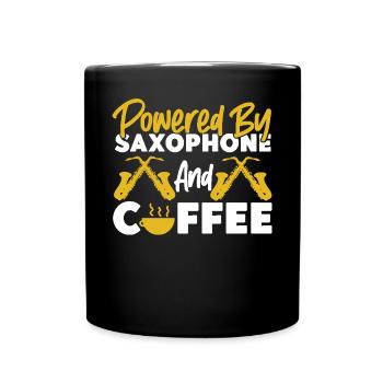Saxophone Coffee Powered By - Full Colour Mug - black - Front