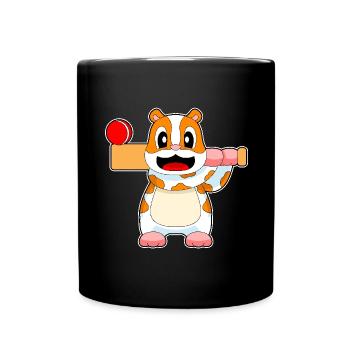 Hamster Cricket Batte de cricket - Mug uni - noir - Devant