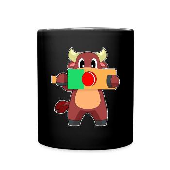 Bull Cricket Batte de cricket - Mug uni - noir - Devant