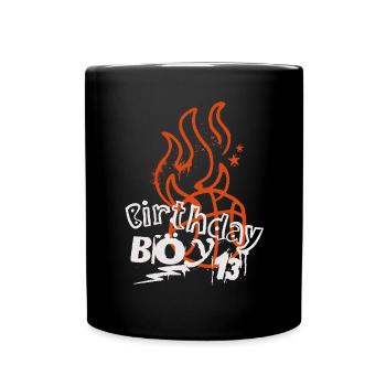 Basketball 13. Geburtstag Basketballer - Tasse einfarbig - Schwarz - Vorne