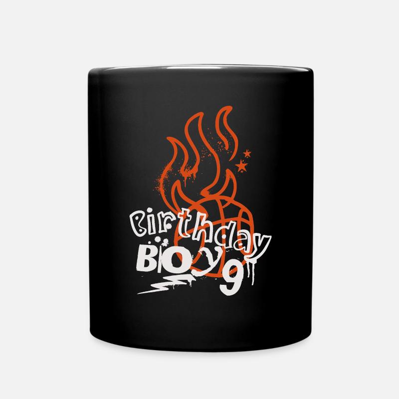 Basketball 9. Geburtstag Basketballer - Tasse einfarbig - Schwarz
