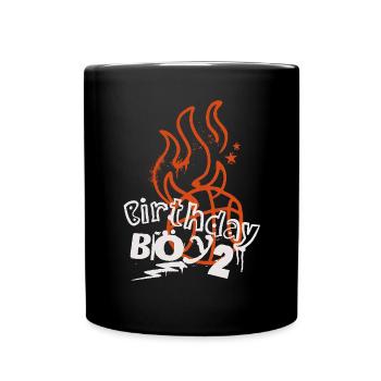 Basketball 2. Geburtstag Basketballer - Tasse einfarbig - Schwarz - Vorne