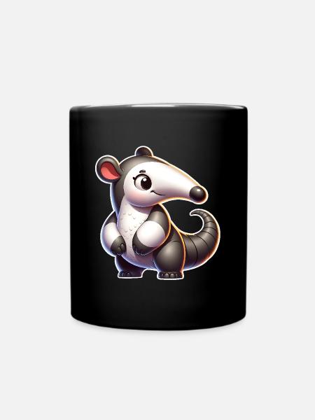 Ameisenbär - Tasse einfarbig - Schwarz