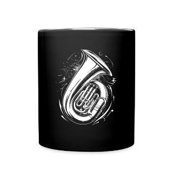 Tuba Sketch - Full Colour Mug - black - Front