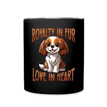 Cavalier King Charles Spaniel Royalty in Fur - Full Colour Mug - black - Front