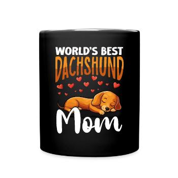 Dachshund Dog Dachshund mom - Full Colour Mug - black - Front