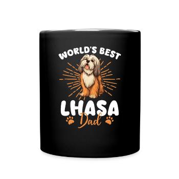 Lhasa Apso Groovy Lhasa Dad - Tasse einfarbig - Schwarz - Vorne