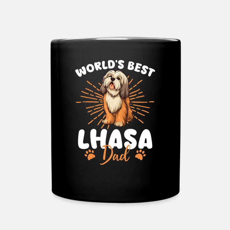 Lhasa Apso Groovy Lhasa Dad - Tasse einfarbig - Schwarz