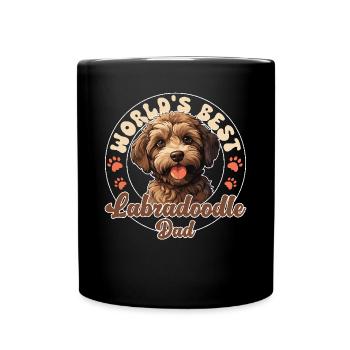 Labradoodle Groovy Labradoodle Dad - Tasse einfarbig - Schwarz - Vorne