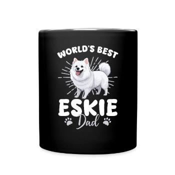American Eskimo Hund Dog Eskie Dad - Full Colour Mug - black - Front