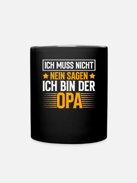Opa Großvater Grandpa Großpapa - Ensfarvet krus - sort