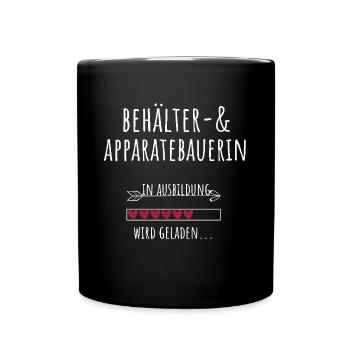 Behälter und Apparatebauerin Ausbildung Beruf - Tasse einfarbig - Schwarz - Vorne
