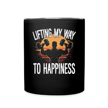 Lift My Way to Happiness Fitness Gym - Mug uni - noir - Devant