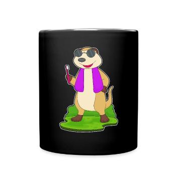 Meerkat Toothbrush - Full Colour Mug - black - Front