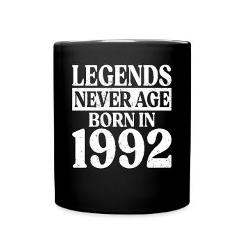 Legends Never Grow Old Birthday 1992 - Full Colour Mug - black - Front