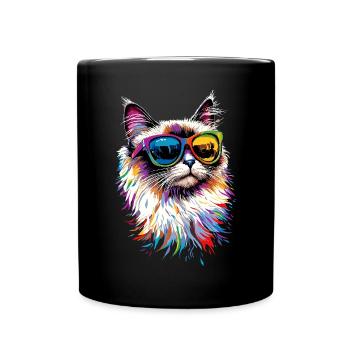 Ragdoll Katze Ragdollkatze Cat Süße Ragdoll Katzen - Tasse einfarbig - Schwarz - Vorne