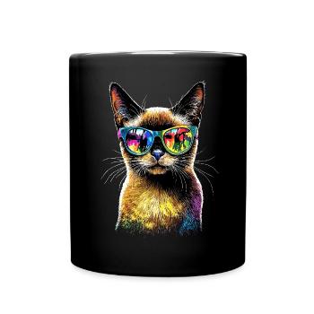Birma Katze Heilige Birmakatze Süße Birma Katzen - Tasse einfarbig - Schwarz - Vorne