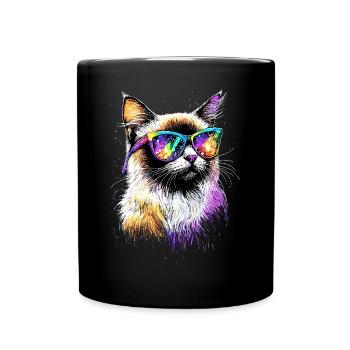 Birma Katze Heilige Birmakatze Süße Birma Katzen - Tasse einfarbig - Schwarz - Vorne
