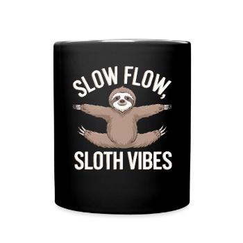 Lazy Sloth Yoga Zen Meditation Yoga Lehrer - Tasse einfarbig - Schwarz - Vorne