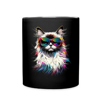 Ragdoll Katze Ragdollkatze Cat Süße Ragdoll Katzen - Tasse einfarbig - Schwarz - Vorne